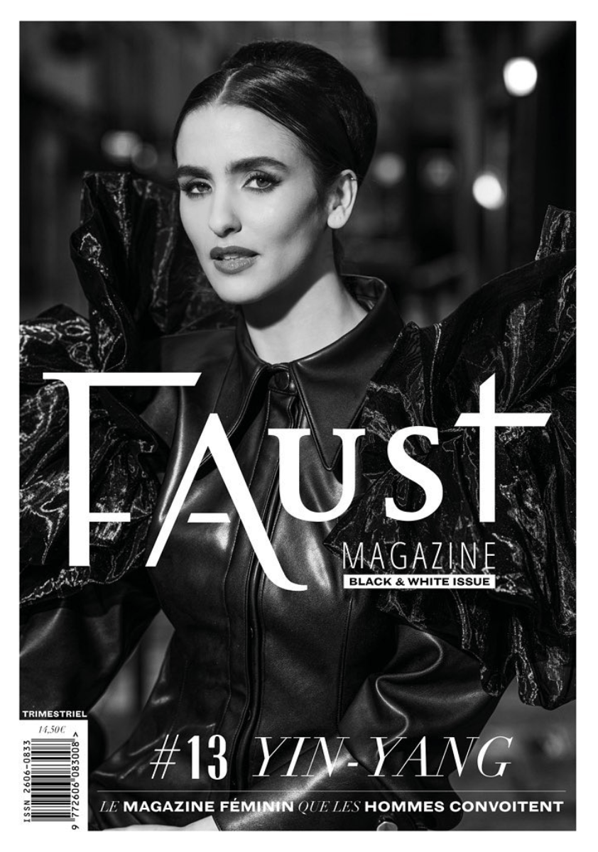 La couverture du magazine Faust 13 Yin-Yang en noir et blanc.