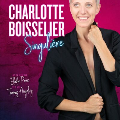 Photo de l'affiche du spectacle de Charlotte Boisselier pour Kalmia Productions et EDNA Studio avec Théo Martin.