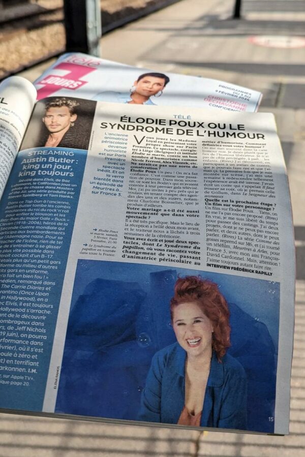Photo : Elena Ramos. L'humoriste Élodie Poux, dans le magazine Télé 7 Jours.