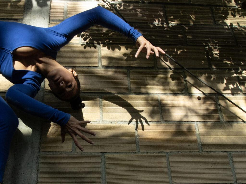 Spectacle cirque TOILE d'Elena Ramos, interprète Virginia Danh.