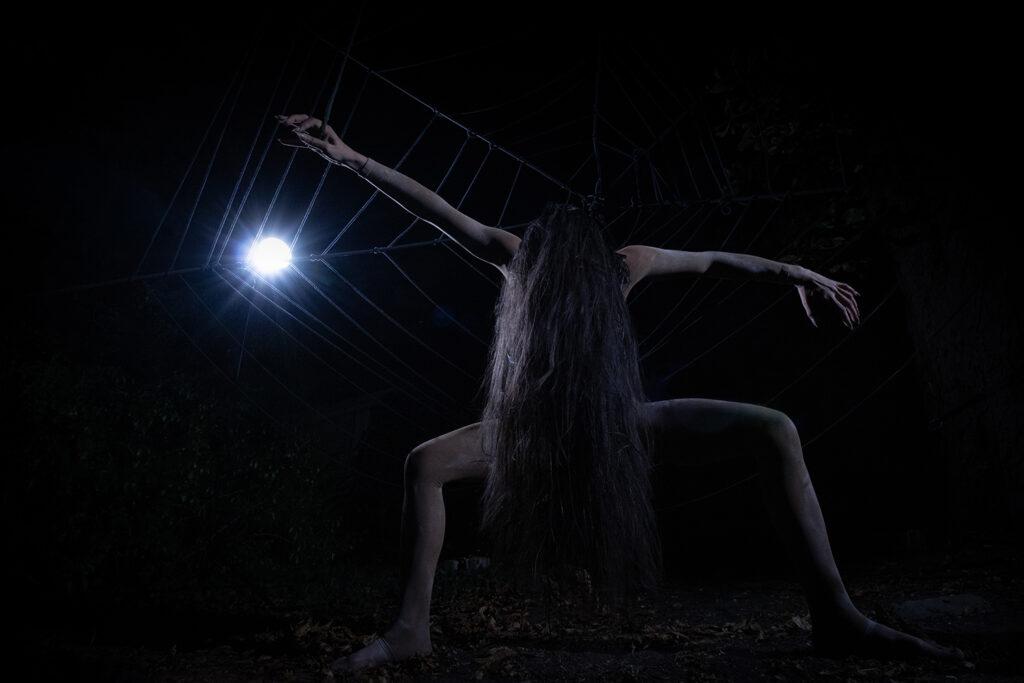 Spectacle de cirque contemporain TOILE d'Elena Ramos, interprète Virginia Danh.