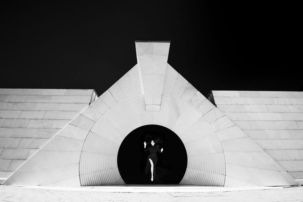 Elena Ramos, photographe et modèle, autoportrait "La naissance".